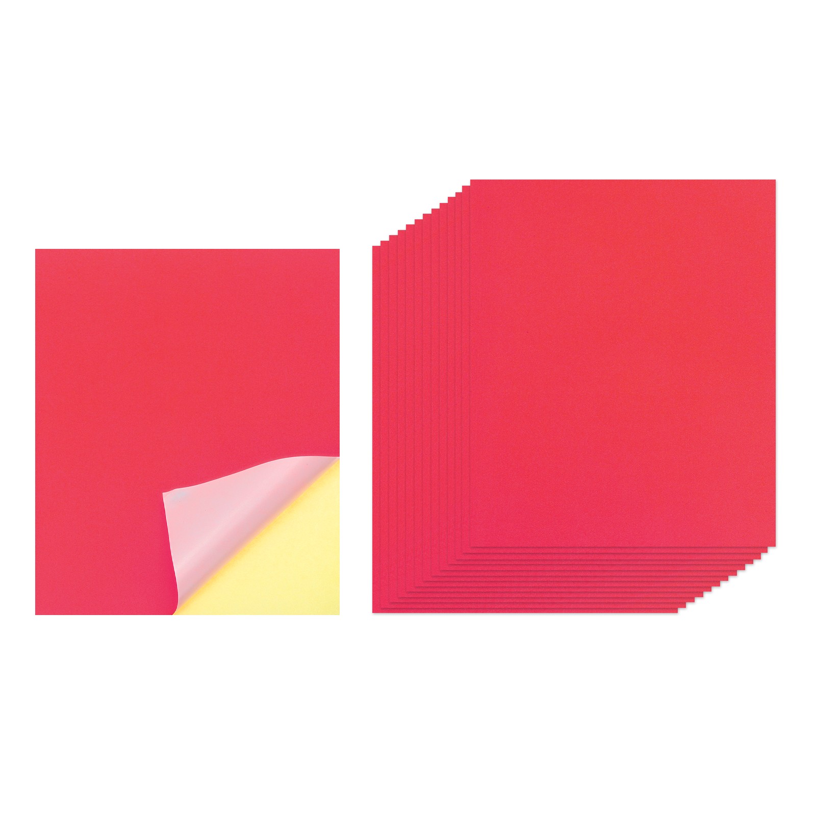 30 Sheets Printable Self Adhesive Sticker Paper for Inkjet Printer Red