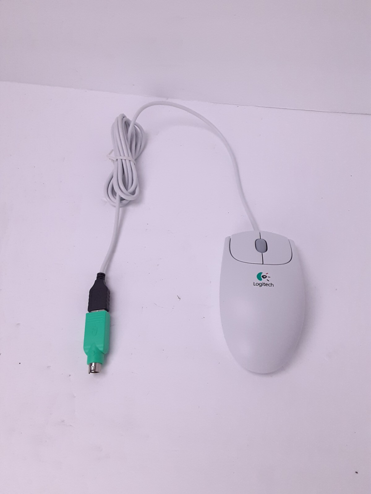 Logitech First Pilot Wheel Mouse M-BE58 2-Button and Scroll Wheel