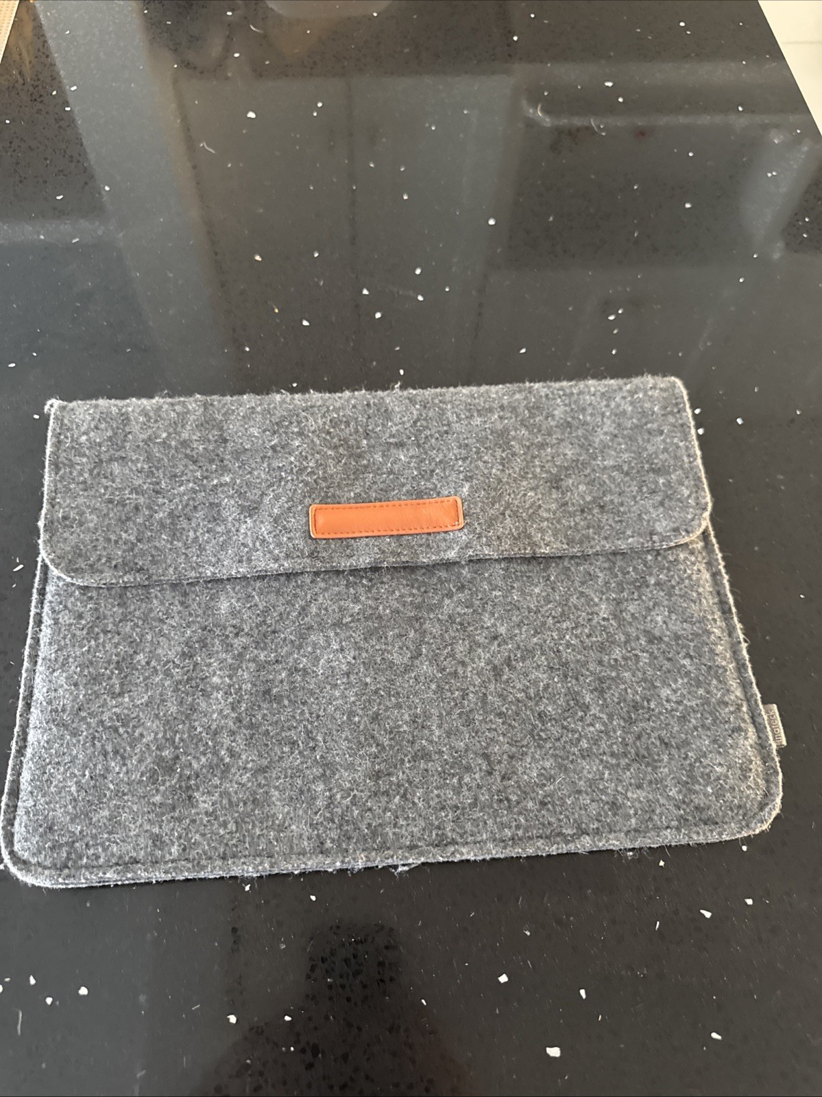 Pro Case Felt Laptop Case Gray Lined Two Compartments & Two Back Pockets