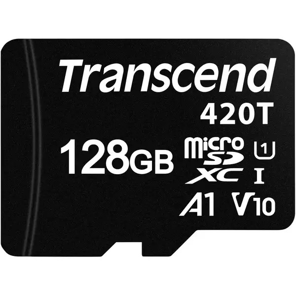 Transcend TS128GUSD420T 128GB Class 10 UHS-I Industrial MicroSD Card