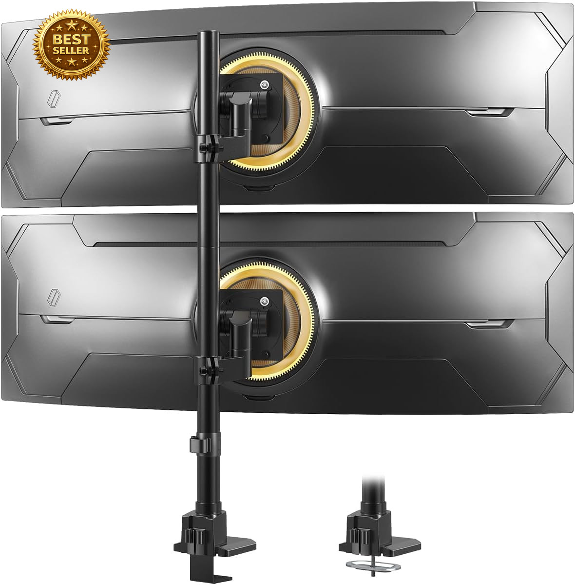 Dual Monitor-Arm Ultrawide Heavy Duty - 24-57 Inch Vertical Dual Monitor Mount,