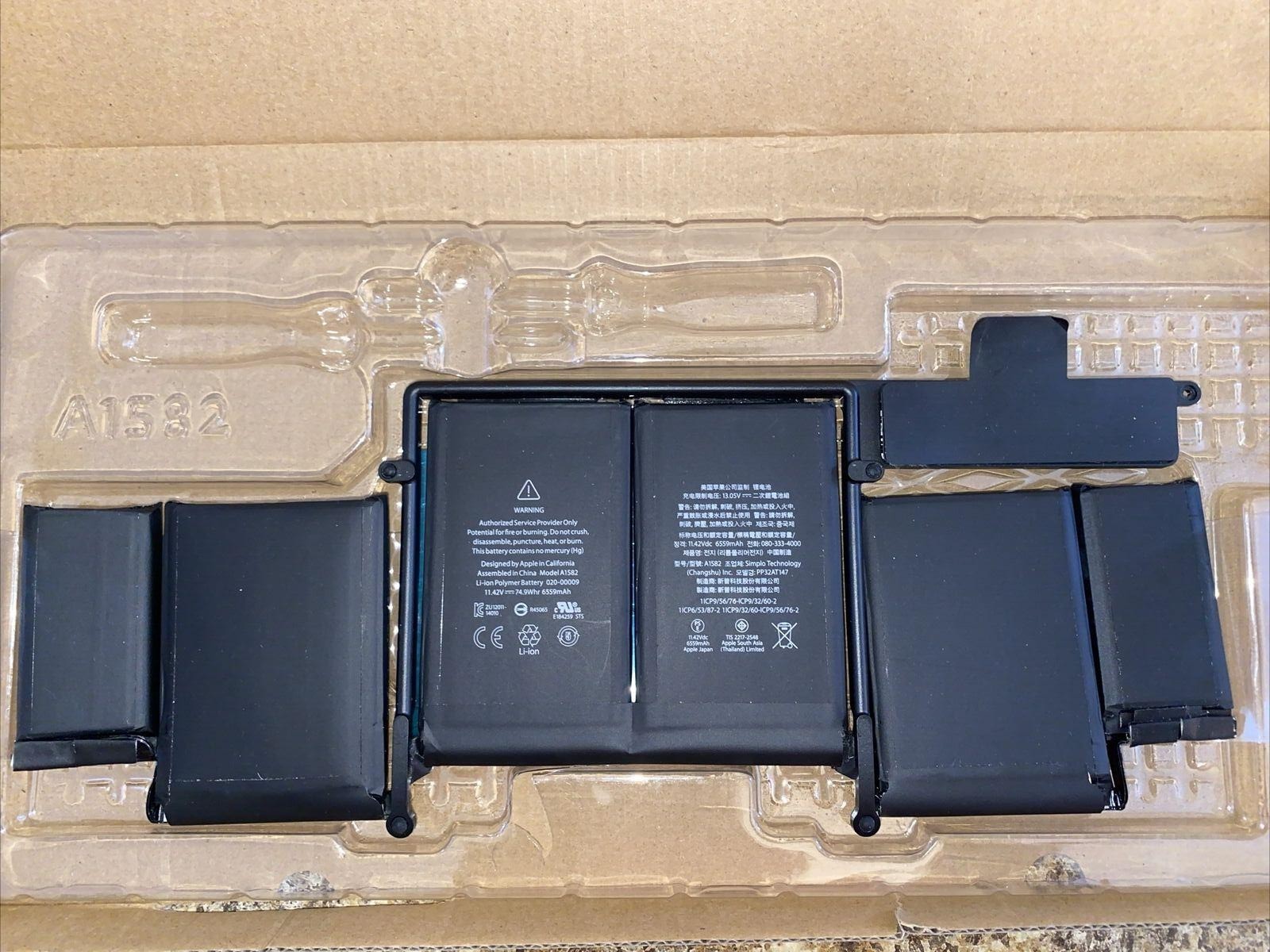 Genuine OEM A1582 Laptop Battery Apple MacBook Pro Retina 13" A1502 Early 2015