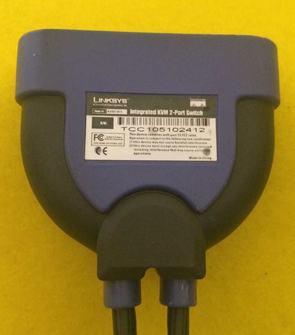 NEW CISCO-LINKSYS KVM2KIT INTEGRATED KVM  2-PORT SWITCH -3 Part Out-6 In NIB NIP