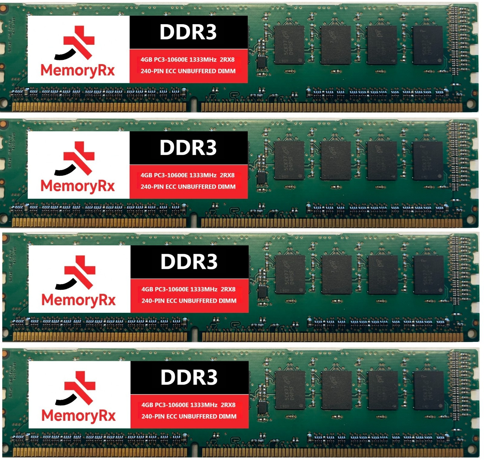 16GB (4 X4GB) DDR3 PC3-10600 ECC UNBUFFERED MEMORY FOR DELL PRECISION T3500