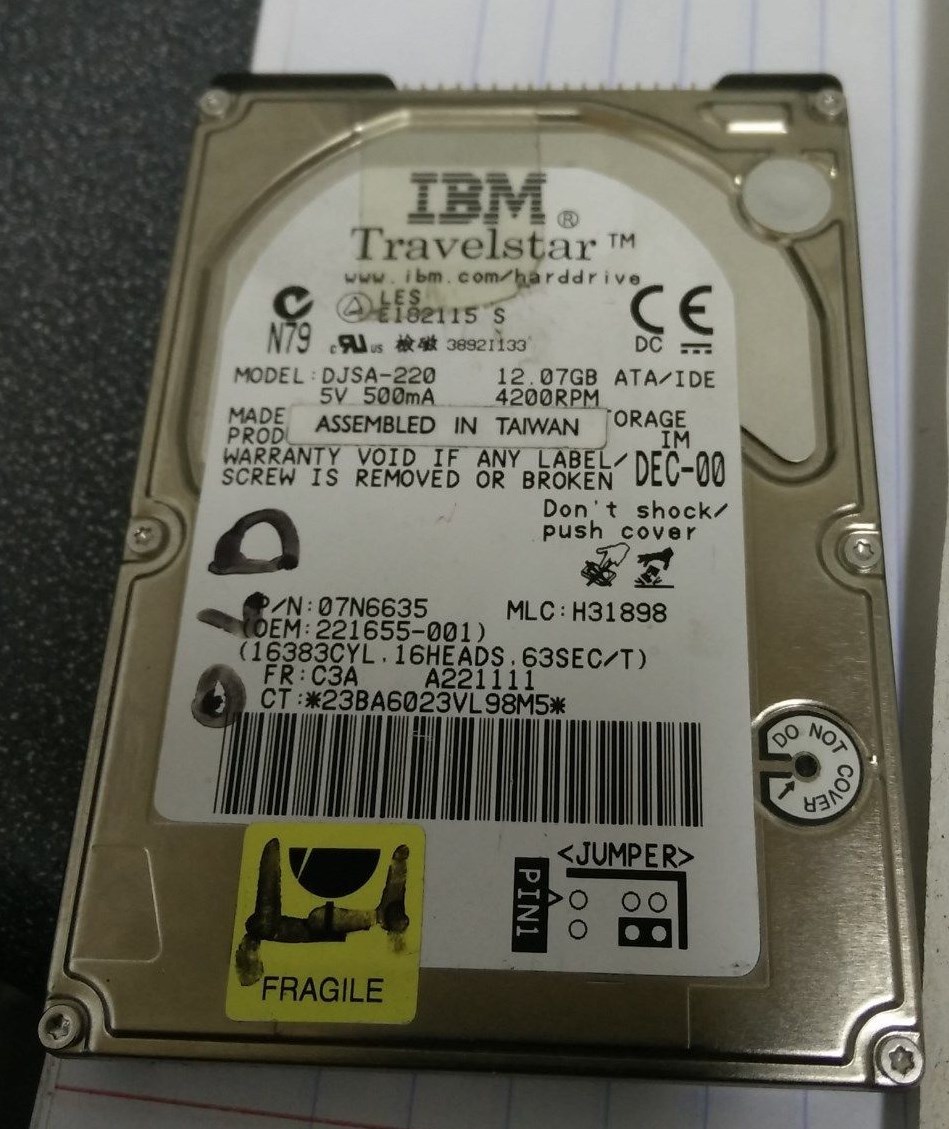 IBM DJSA-220 07N6635 12.07GB 4200 RPM IDE Hard Disk Drive - 
