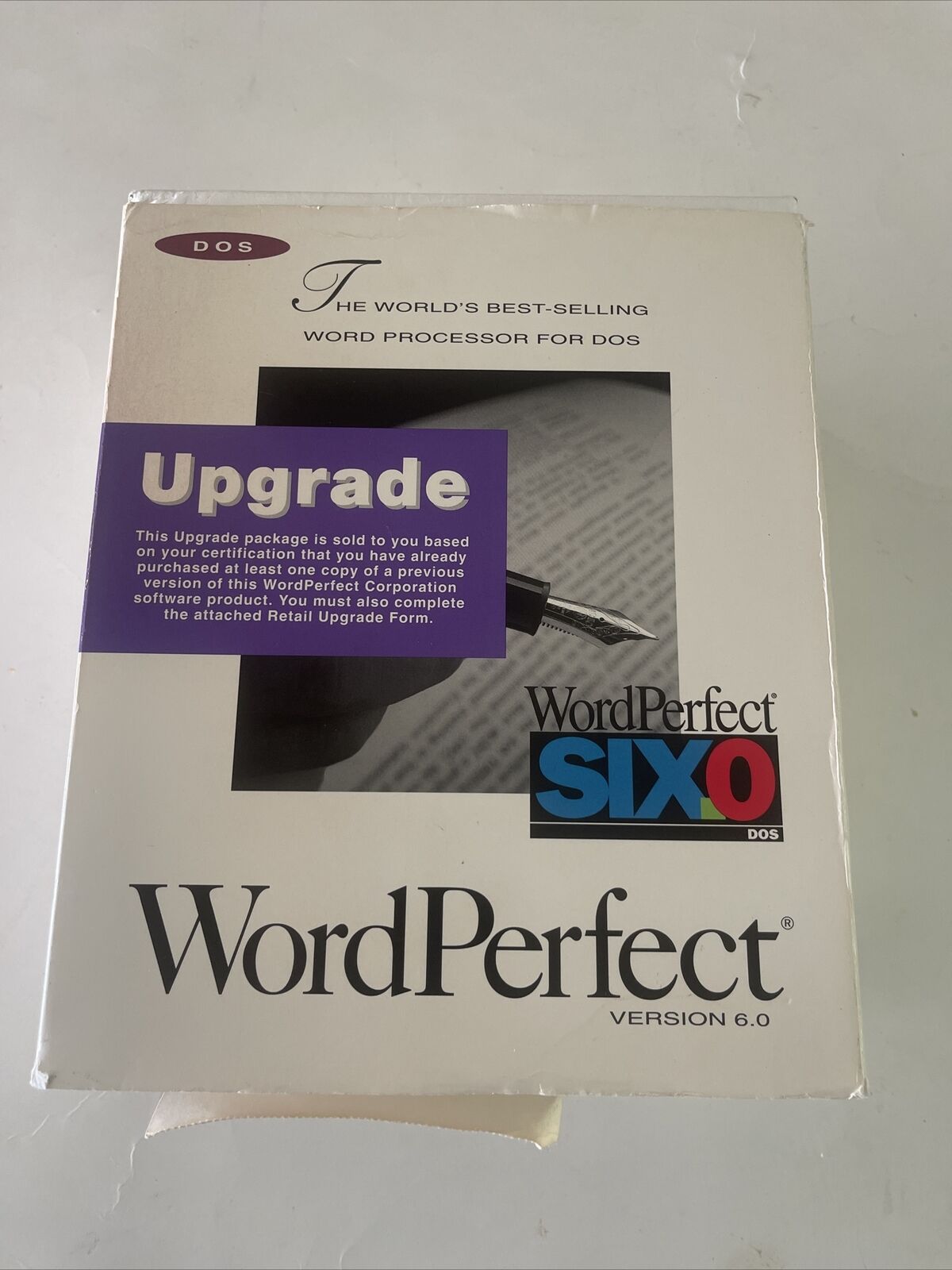 Vintage WordPerfect Upgrade Version 6.0 DOS
