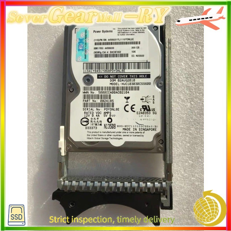 New 300GB IBM 44V6838 44V6833 10K RPM SAS 2.5'' SFF 6Gb P750 P720 Hard Drive HDD