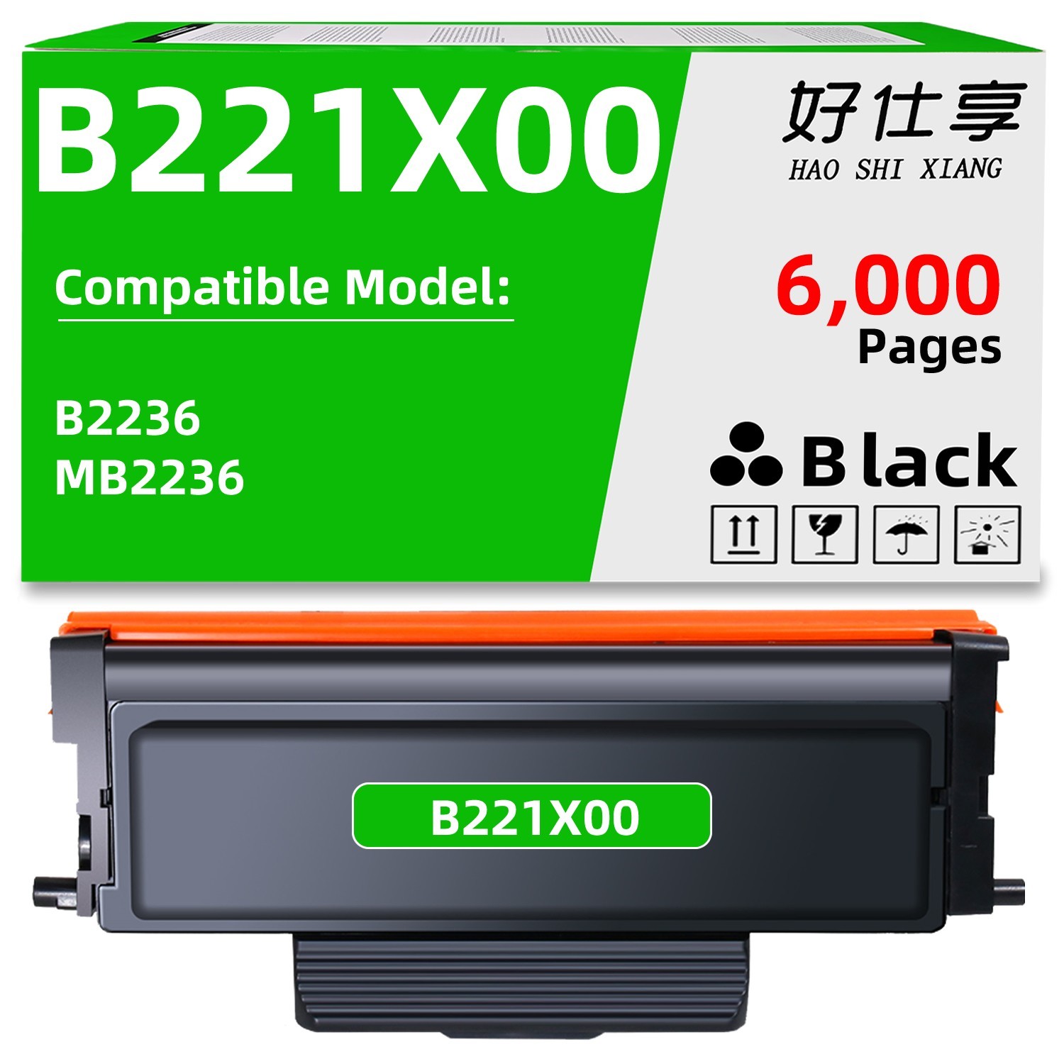 B2236 B221X00 Toner Cartridge Compatible for Lexmark B221H00 B2236 MB2236