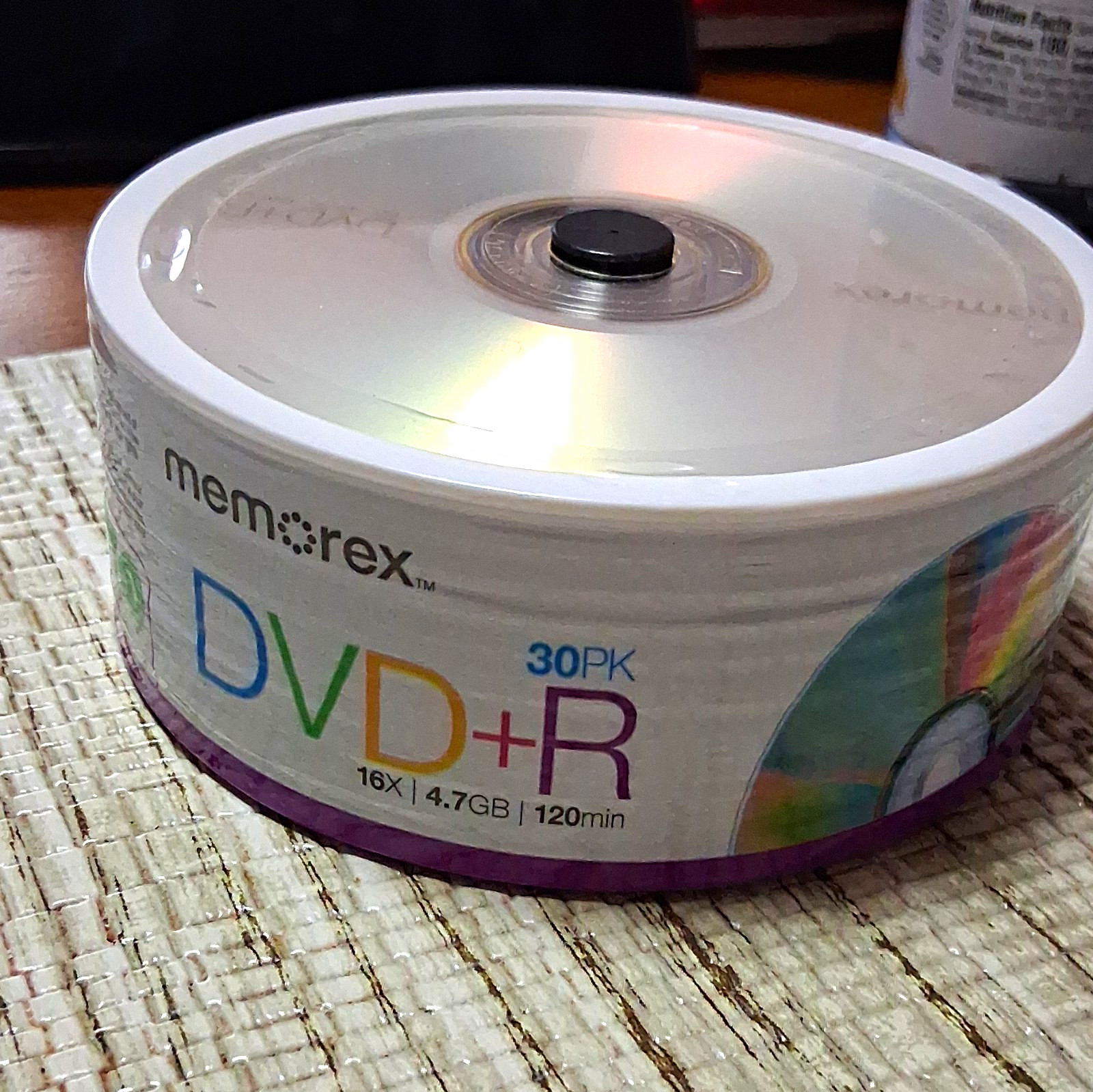 Memorex DVD+R Recordable 30-Pack 16X 4.7GB 120min Spindle/Cake Box