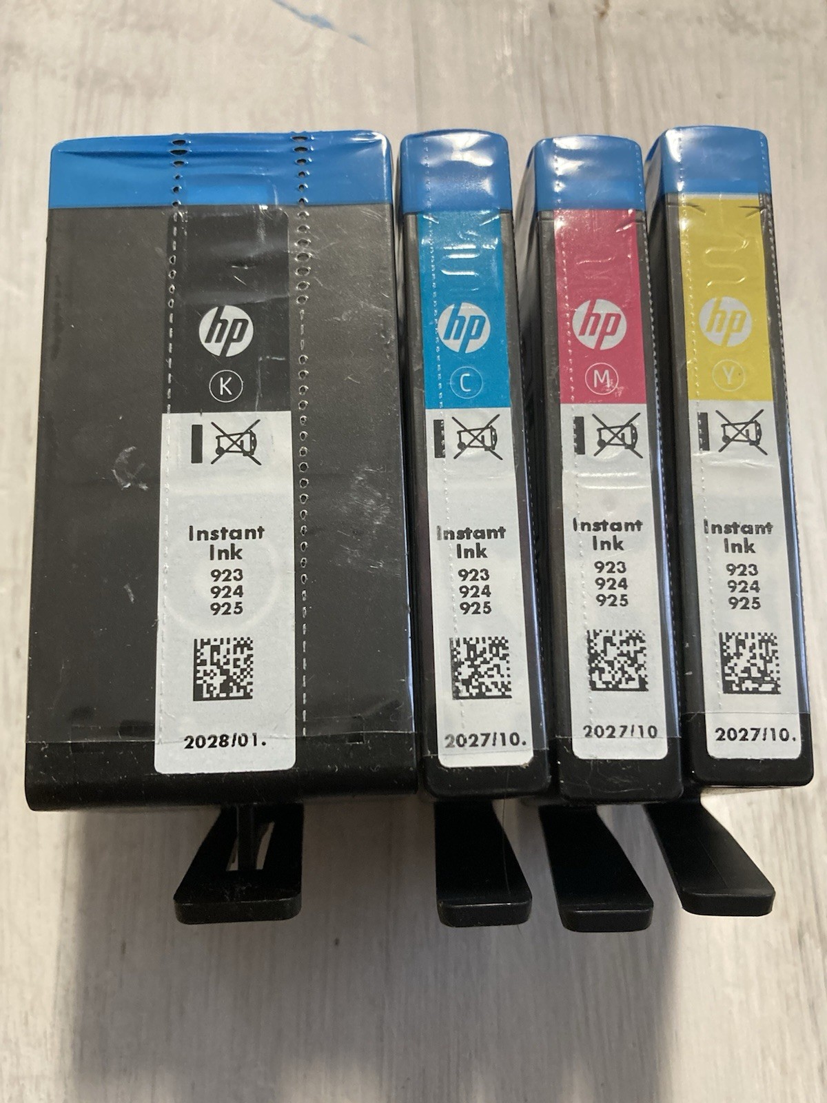 Genuine HP Instant Ink 923 924 925 Black Cyan Magenta Yellow Ink Cartridges New