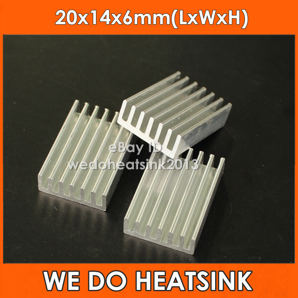 20pcs 20*14*6mm Aluminum Heatsink Cooling Transistor For 14/16 pin DIP