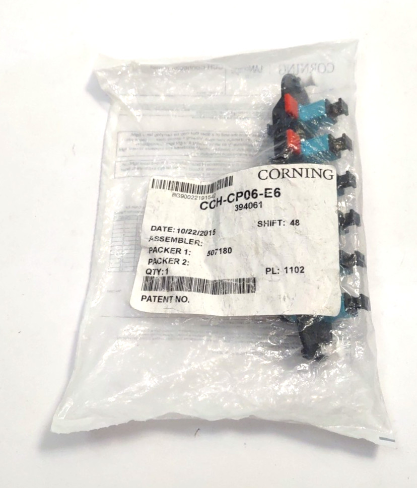 Corning CCH-CP06-E6 Closet Connector Housing Panel SC Simplex 6-Fiber OM3/OM4 50