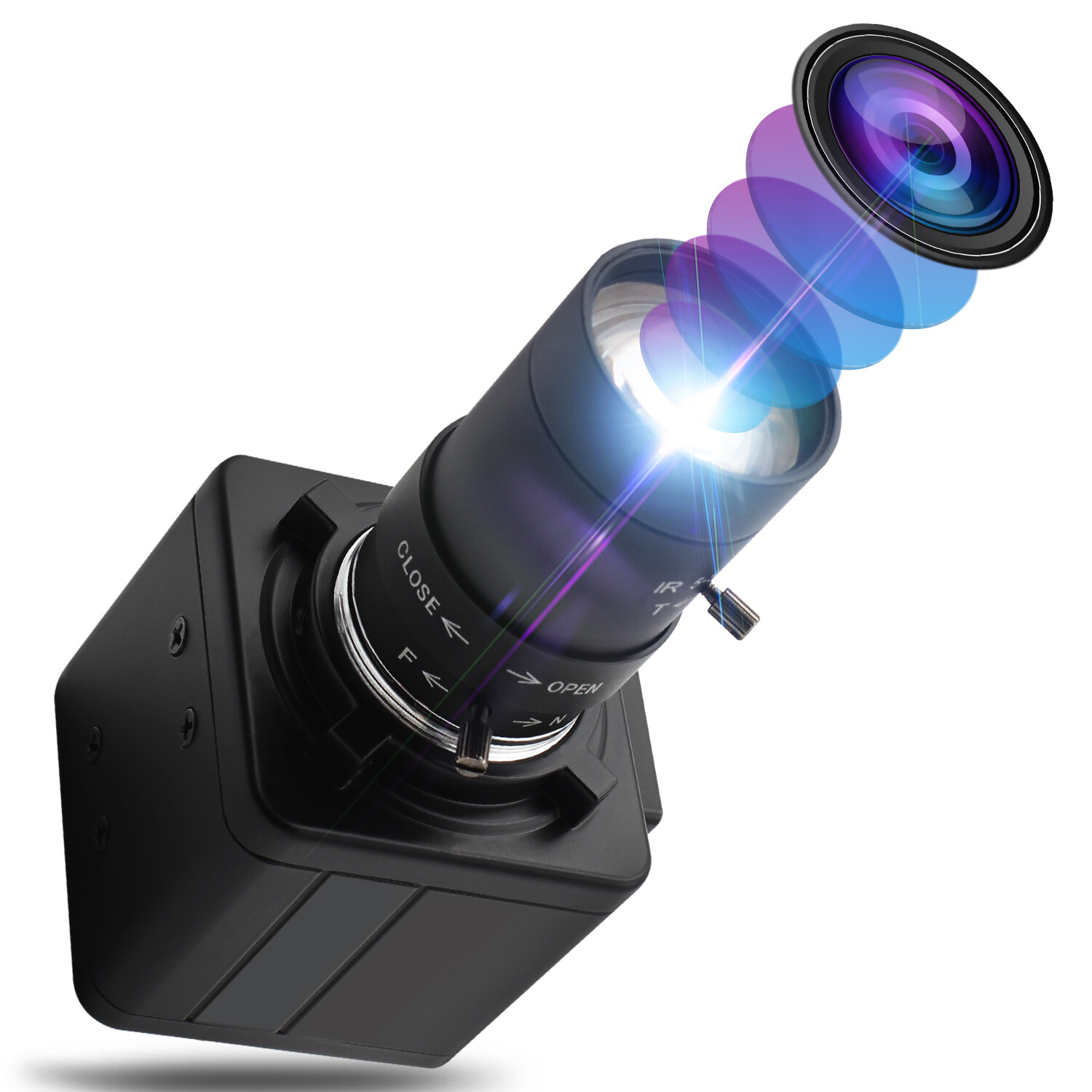 Webcam 8 Megapixel Webcamera HD IMX179 Box USB Camera w/ 2.8-12mm Varifocal Lens