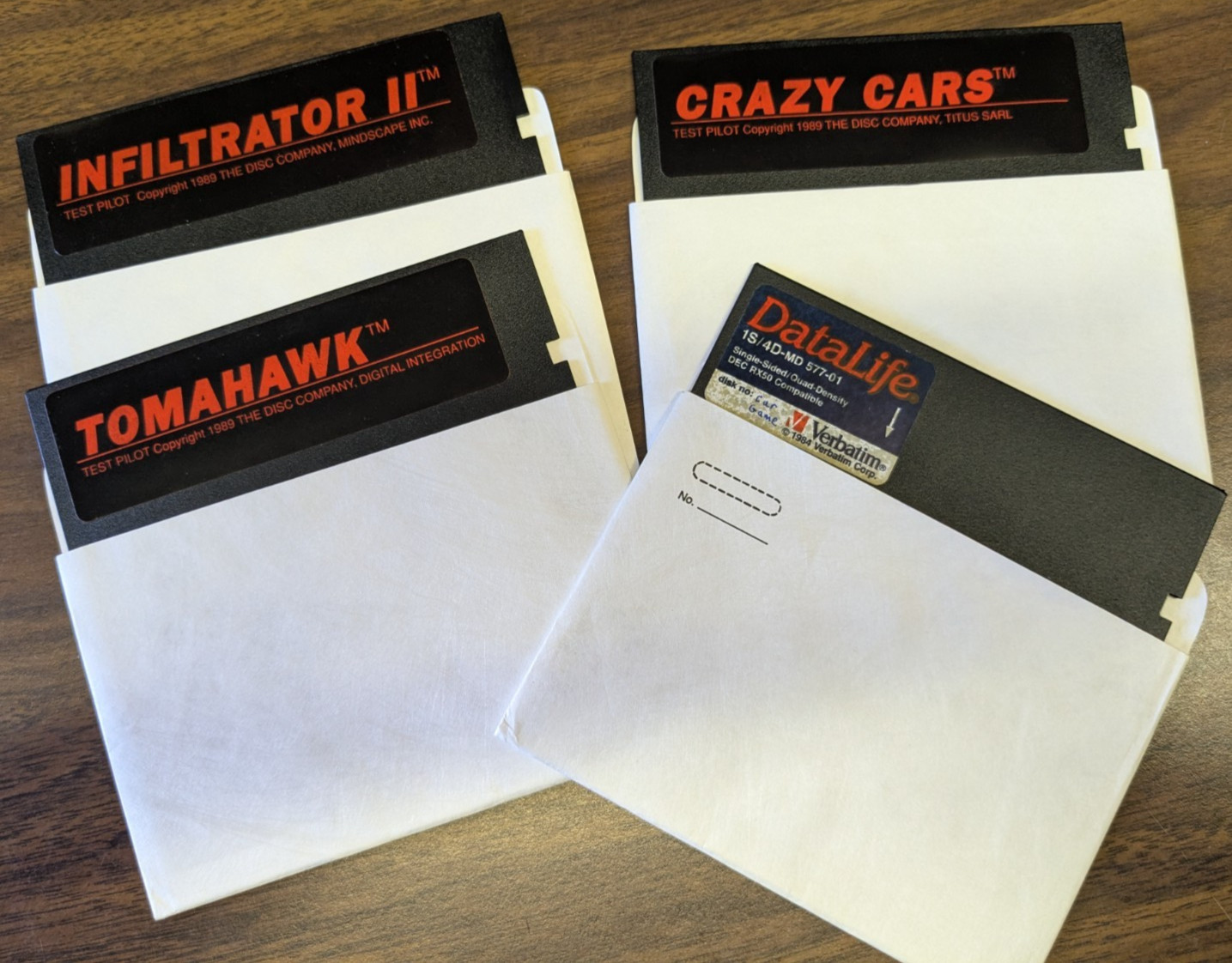 Infiltrator II, Crazy Cars, Tomahawk, & RARE GAME - Commodore C64 Diskette Lot