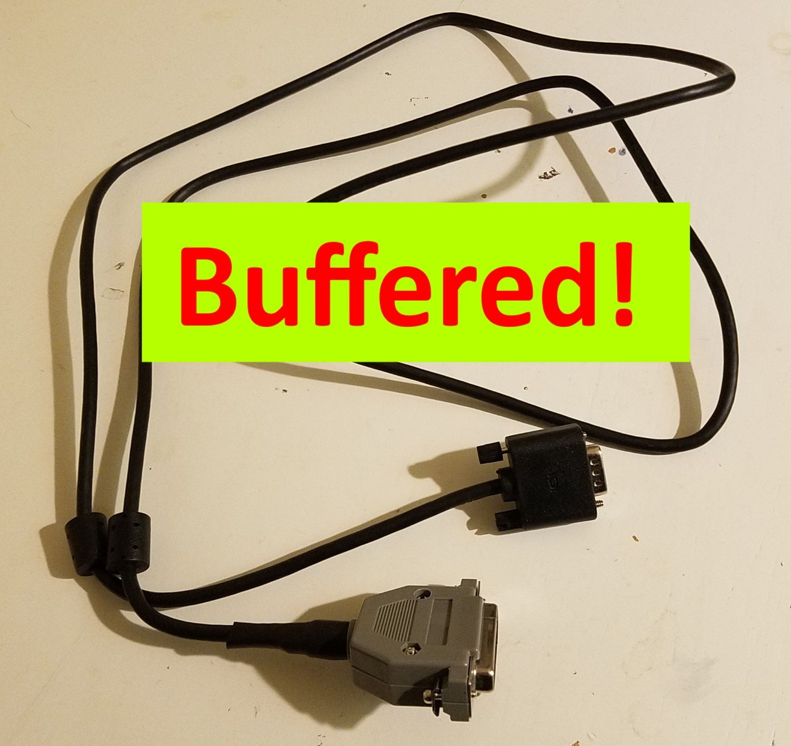 AMIGA DB23 RGB Female to VGA Male Buffered Cable 5 ft. - A1000 A2000 A3000 A4000