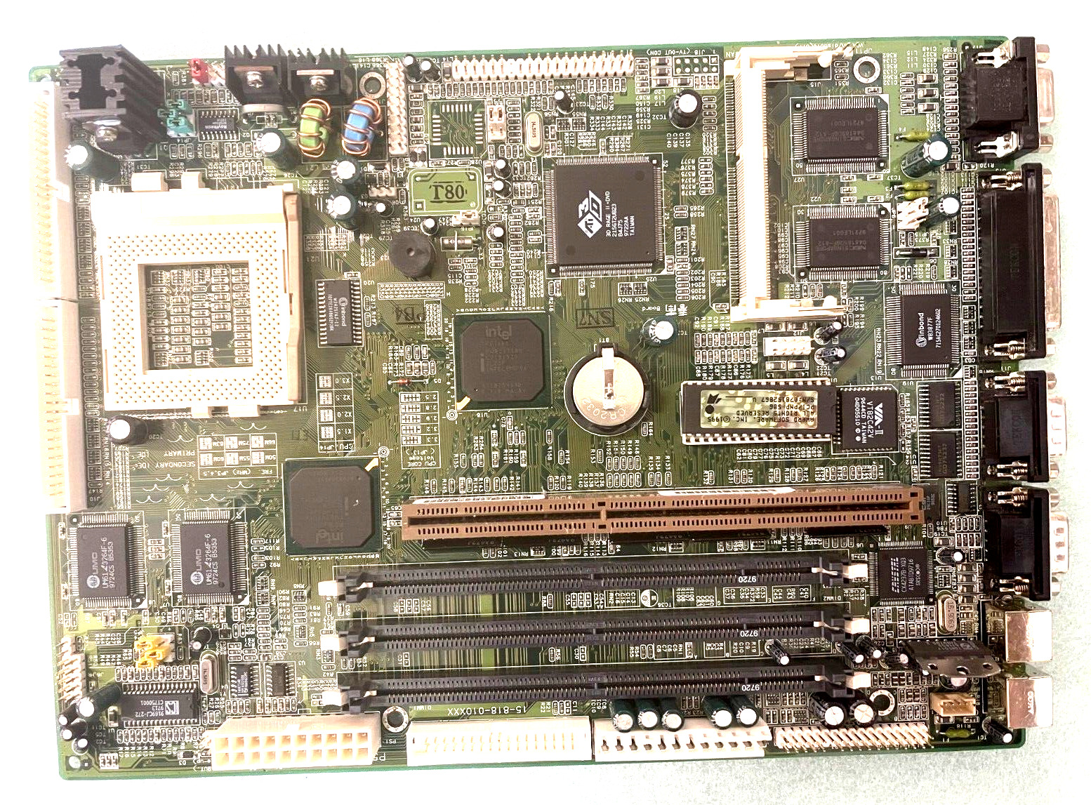VINTAGE ECS P5TX--LA SOCKET 7 MMX AMD IBM CYRIX K5 K6 LPX MOBO ATI 3D VGA MBMX52