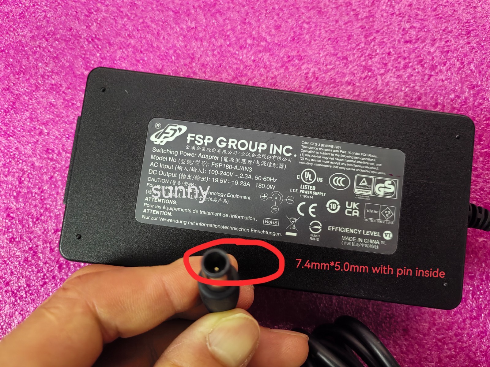 FSP180-AJBN3 FSP 19.5V 9.23A For Monitor 180W Tip 7.4mm pin 180W AC Adapter OEM