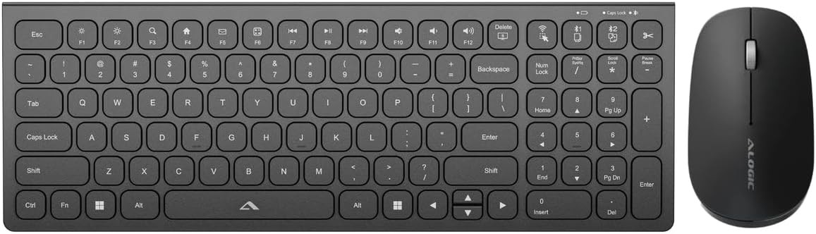 ALOGIC Echelon USB-C Compact Rechargeable Wireless Mouse and Keyboard Combo