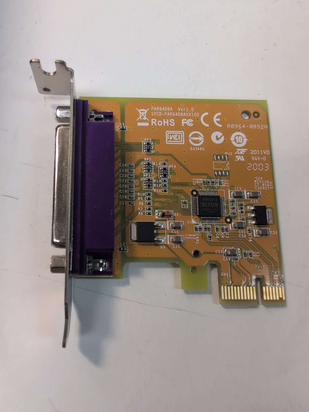 🔥 Sunix Dell 0XKTC2 Parallel Port Expansion PCIe Card - Low Profile PAR6408A -