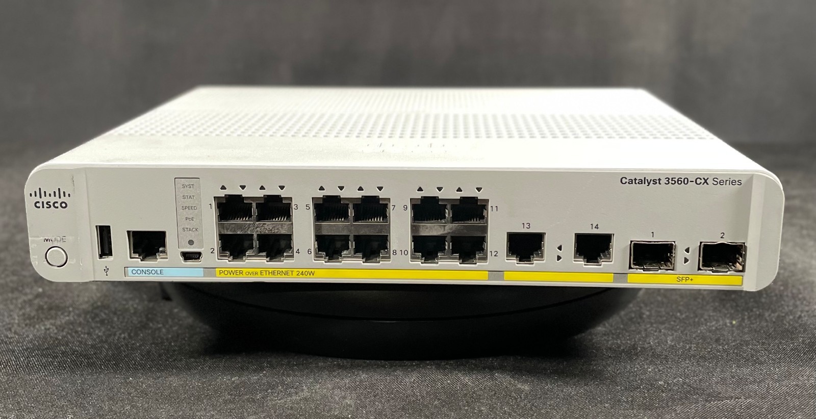 Cisco WS-C3560CX-12PD-S 16 Port Compact Switch, 12x PoE Ports 4x Uplinks, 2x10Gb