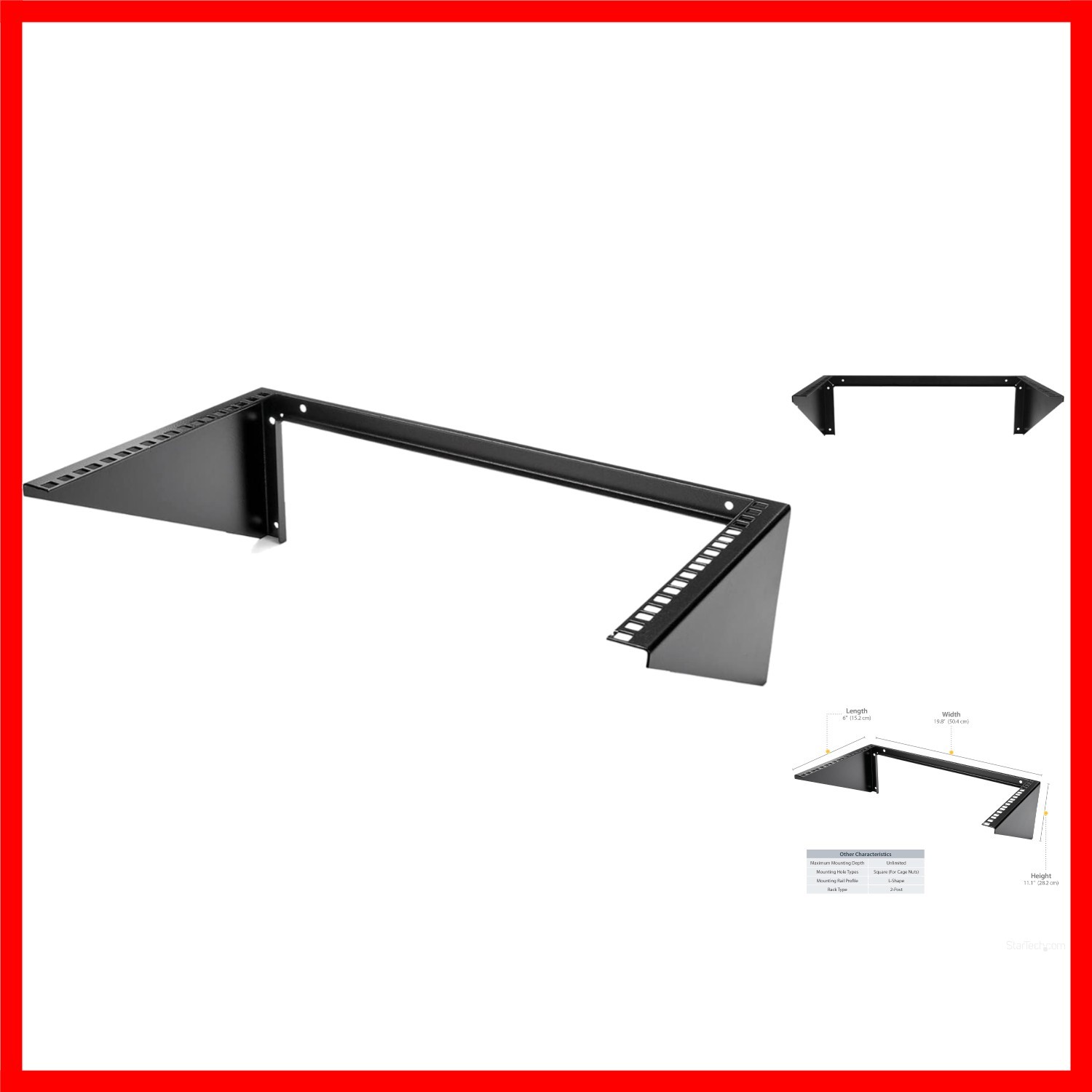 StarTech 6U Vertical Wall-Mount Patch Panel Rack