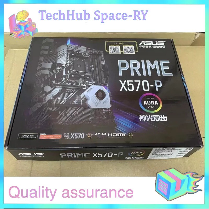 New ASUS PRIME X570-P (Dual M.2 PCIe 4.0) AMD AM4 ATX Motherboard
