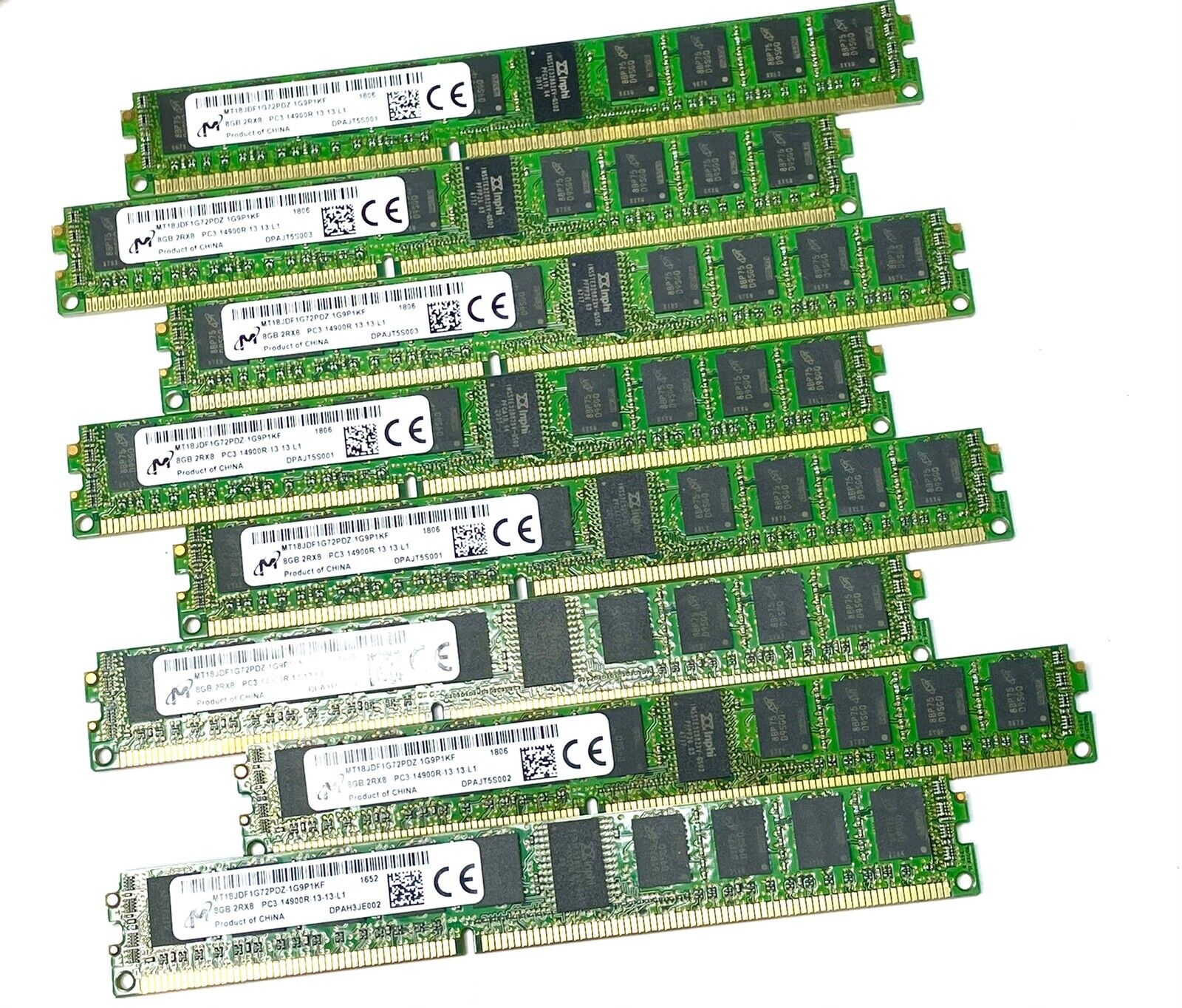 Micron 64GB 8x 8GB PC3-14900R 1866MHz Server RAM Memory MT18JDF1G72PDZ-1G9P1KF