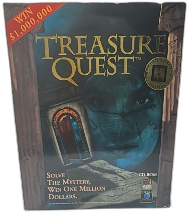 Sirius Publishing Treasure Quest 1996 PC CD-ROM Big Box Game Windows Promo