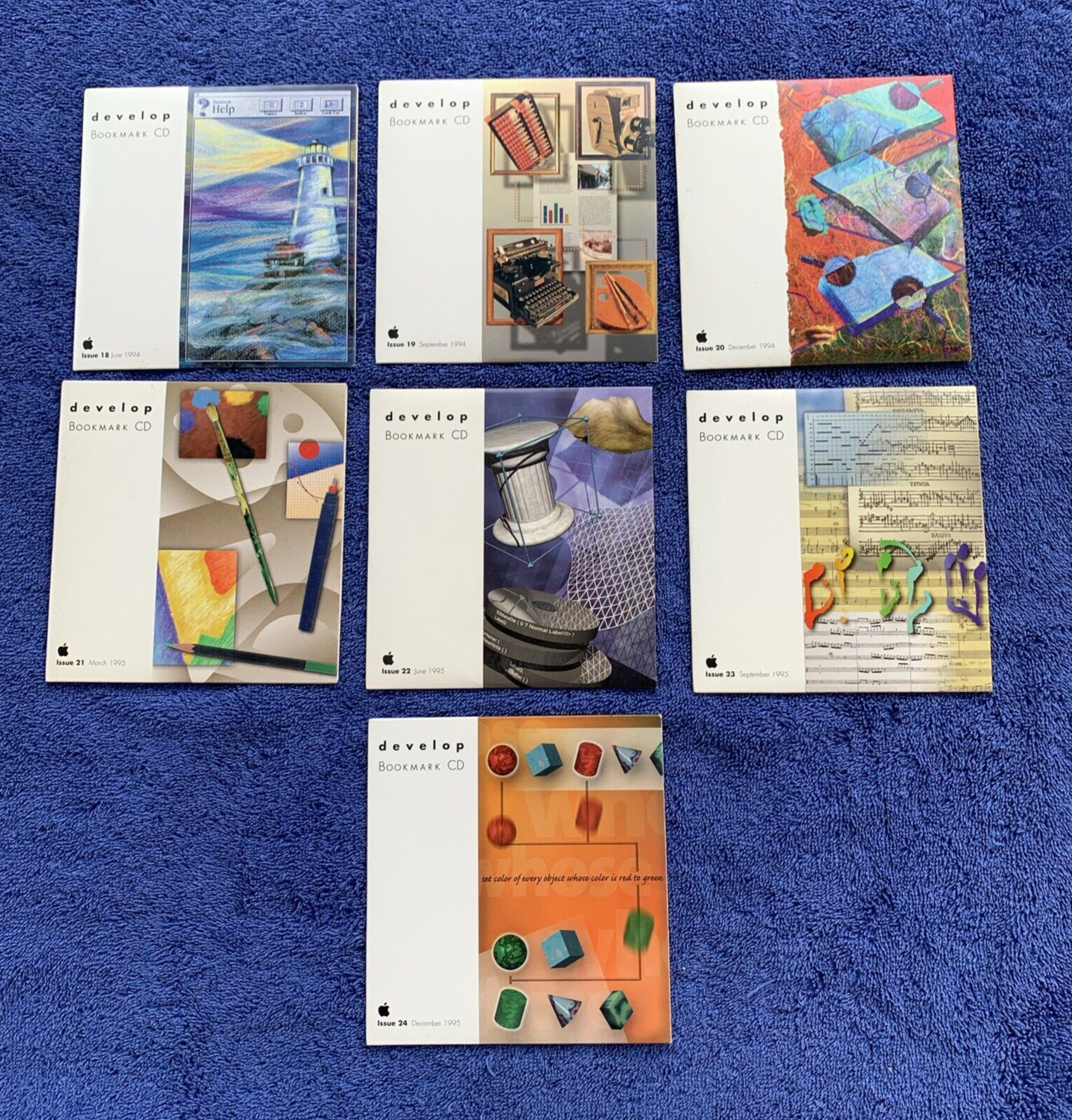 Vintage and Rare: Apple Develop CD;  issues 18-24;  1994 to 1995