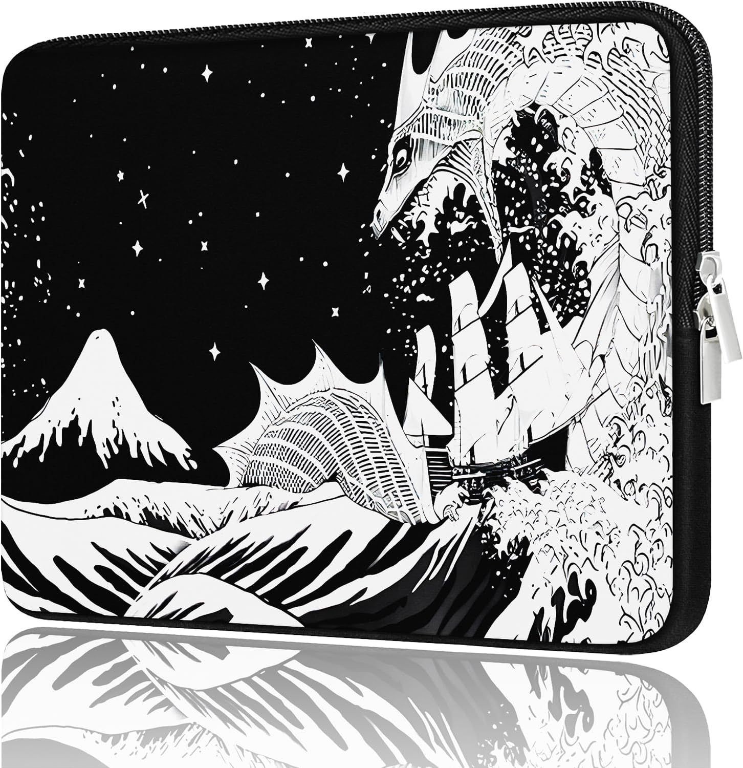 13.3 inch Laptop Sleeve, Portable Computer Bag, Protective Carrying Case, Dragon