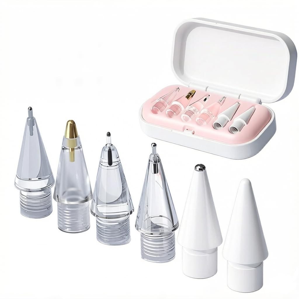 6 Pack Replacement Pencil Tips with Case for Apple Pencil Pro/2nd/1st/USB-C
