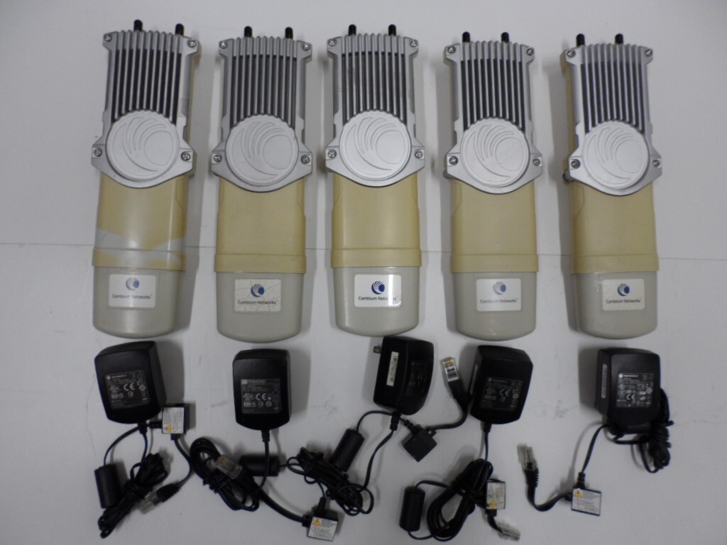 (5) Cambium Networks PMP450i 900MHz Connectorized SM Radios & Power Supplies