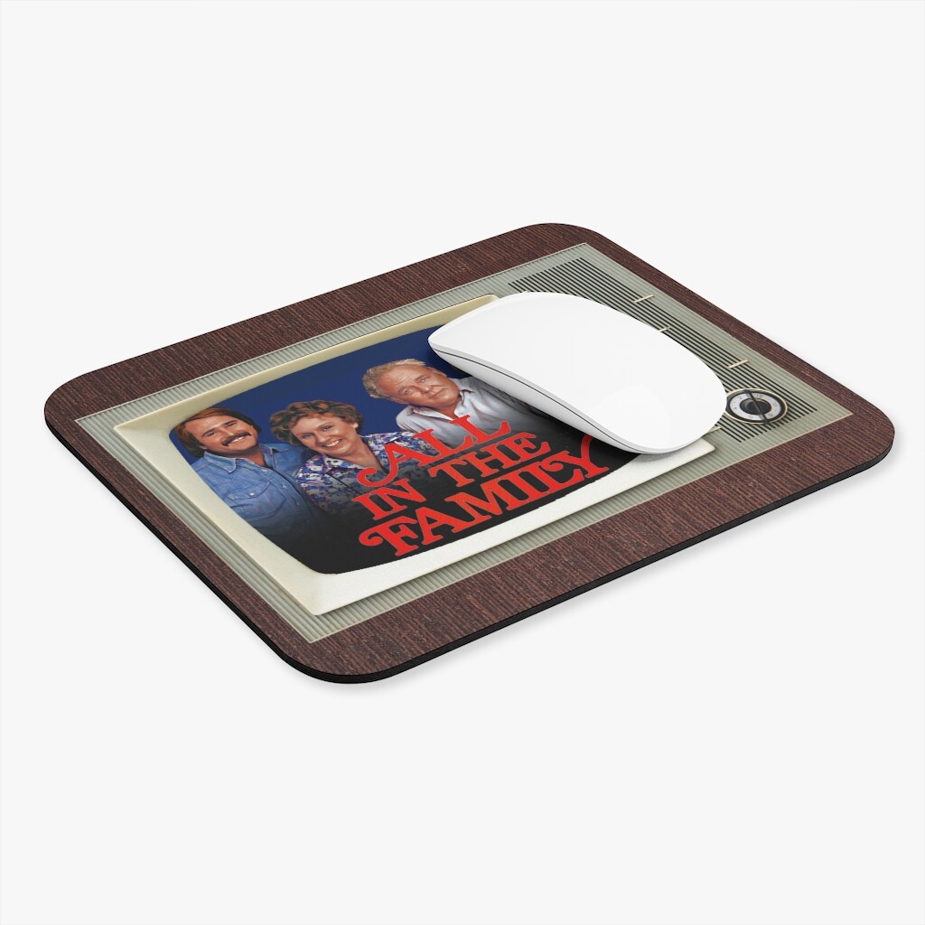 All in The Family TV Show Retro TV Design Mouse Pad (Rectangle)