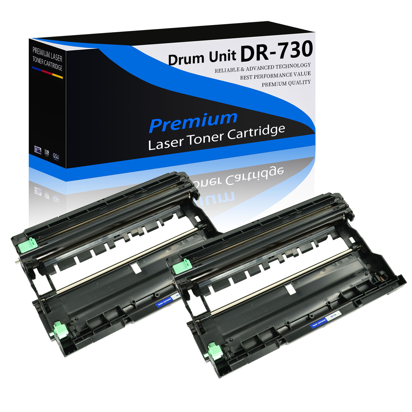 2 PACK-  DR730 Drum Unit for Brother DR-730 DCP-L2550DW HL-L2370DN HL-L2370DW