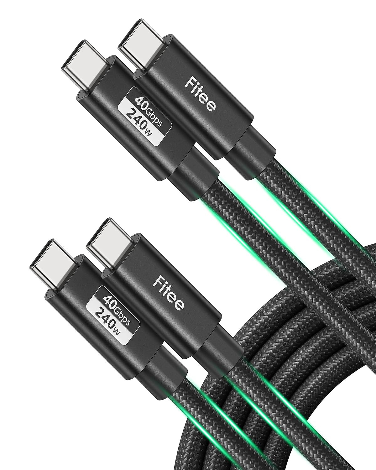 USB 4 Cable for Thunderbolt 4 Cable 2 Pack 5FT