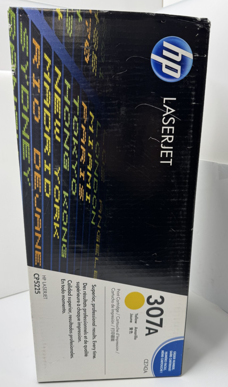 HP 307A Yellow Toner Cartridge CE742A LaserJet CP5225 OEM Genuine Printer
