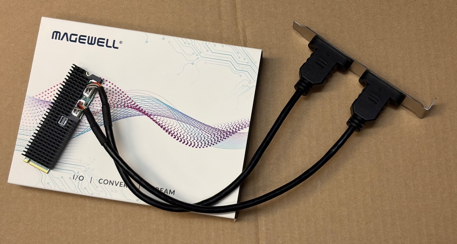 Magewell Eco Capture Dual HDMI M.2  Capture Card 11510 with custom PCIe bracket