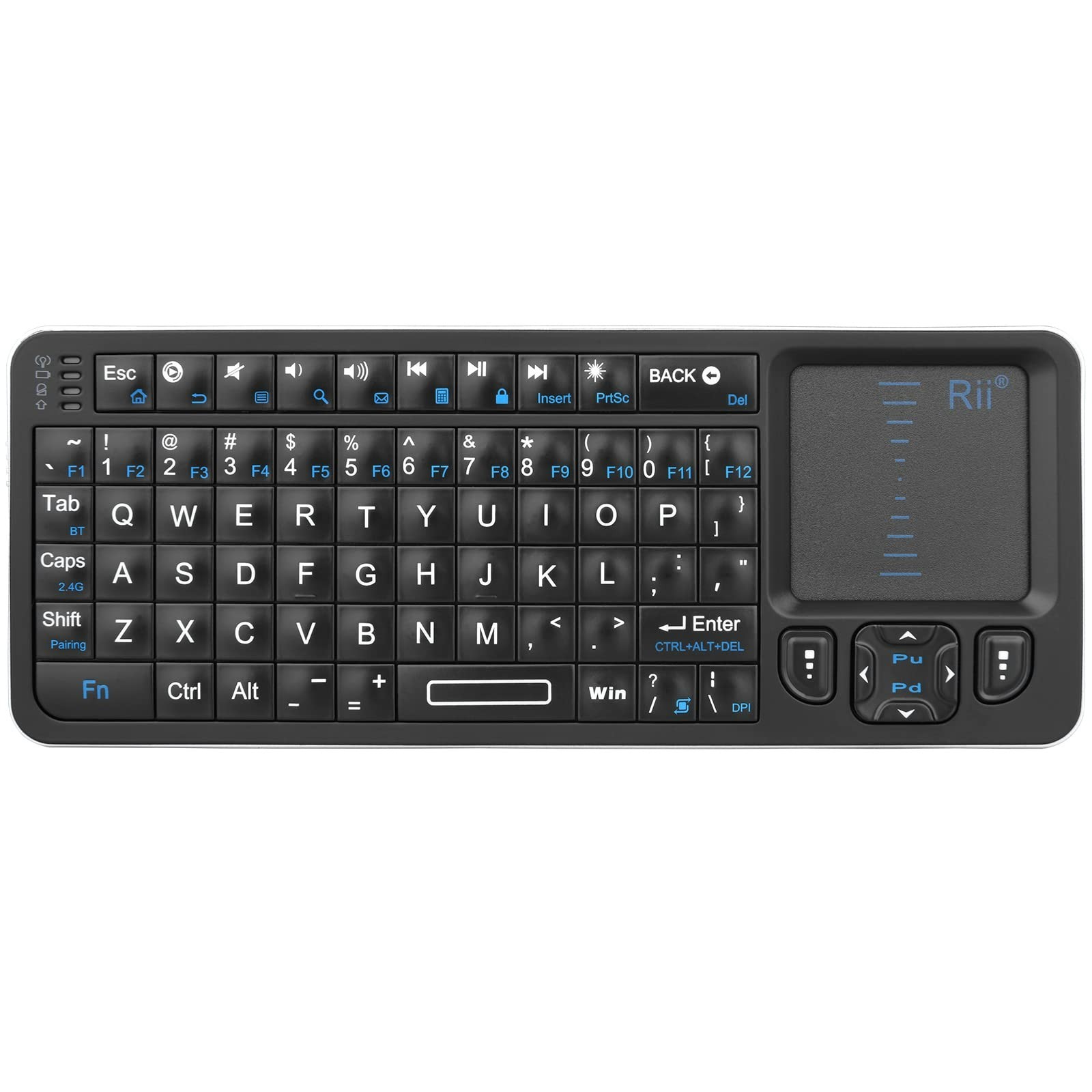 Rii K06 Backlit 2.4G/BT Mini Keyboard with IR Learning for Fire Stick,HTPC, IPTV