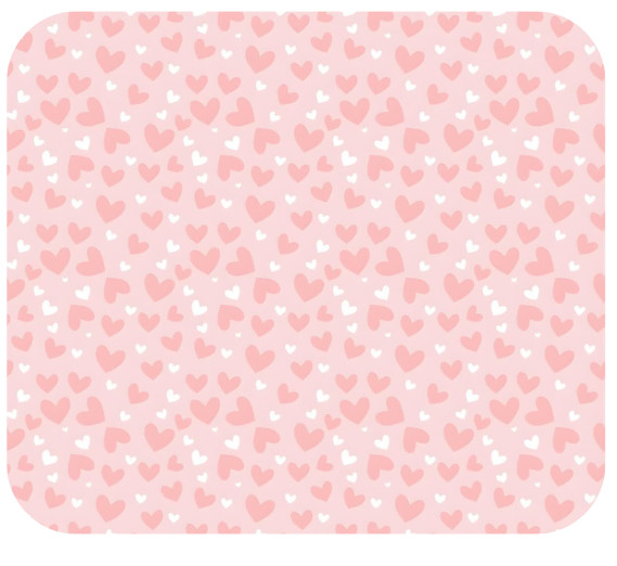 PINK HEARTS VALENTINE OPTION 17 THEMED MOUSEPAD MOUSE PAD THICK 9" X 7"