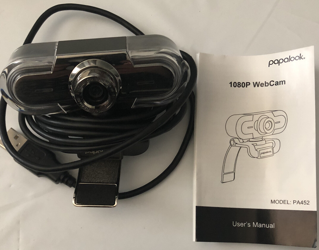 PAPALOOK PA452 Webcam 1080P, HD Web Camera - (New)