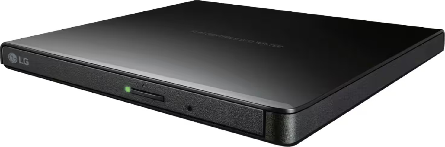 LG - 8x External USB 2.0 Double-Layer DVD±RW/±R/-RAM/CD-RW Drive - Black