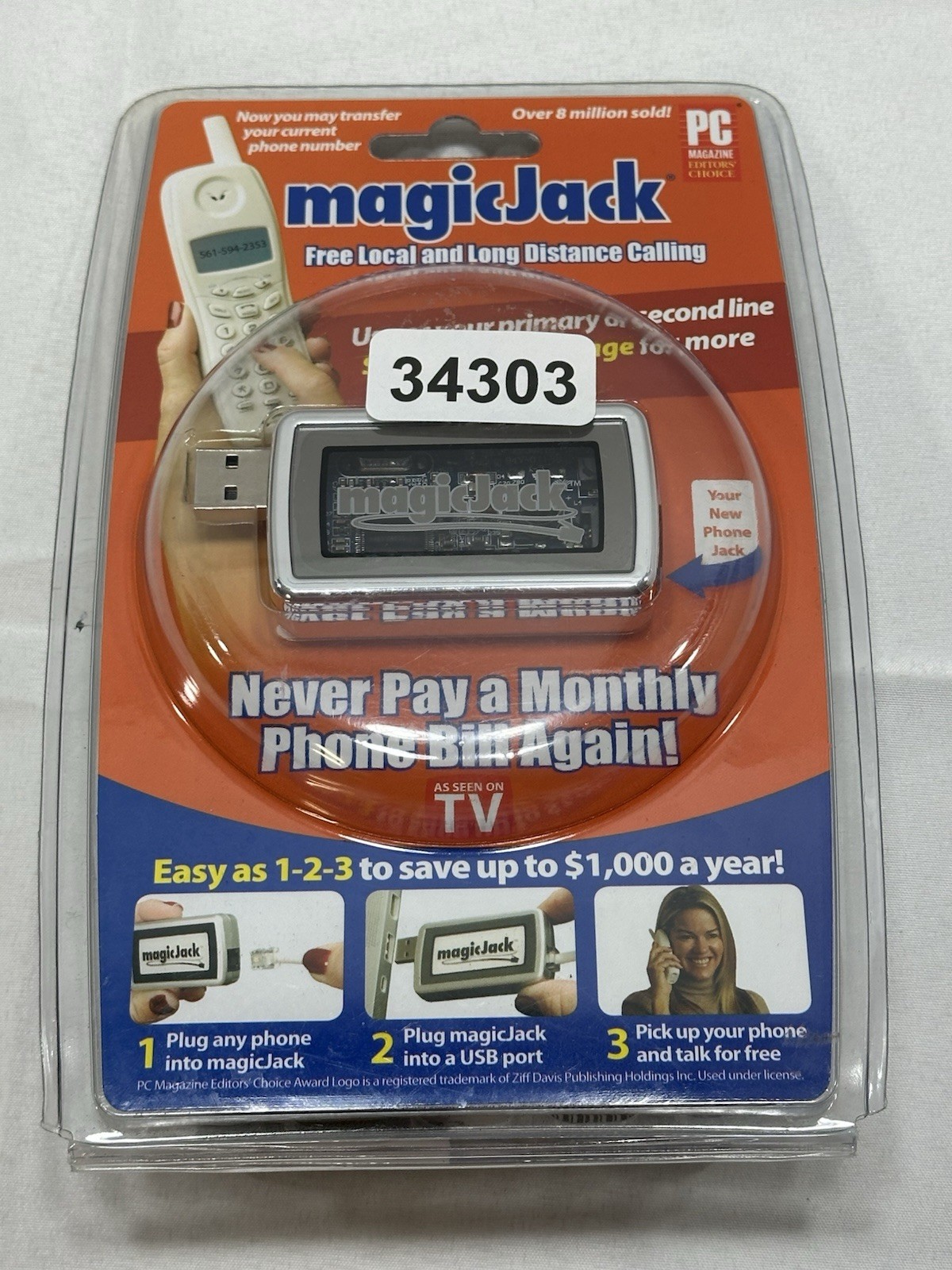 MagicJack USB Phone System As Seen On TV Free Local & Long Distance Calling NEW