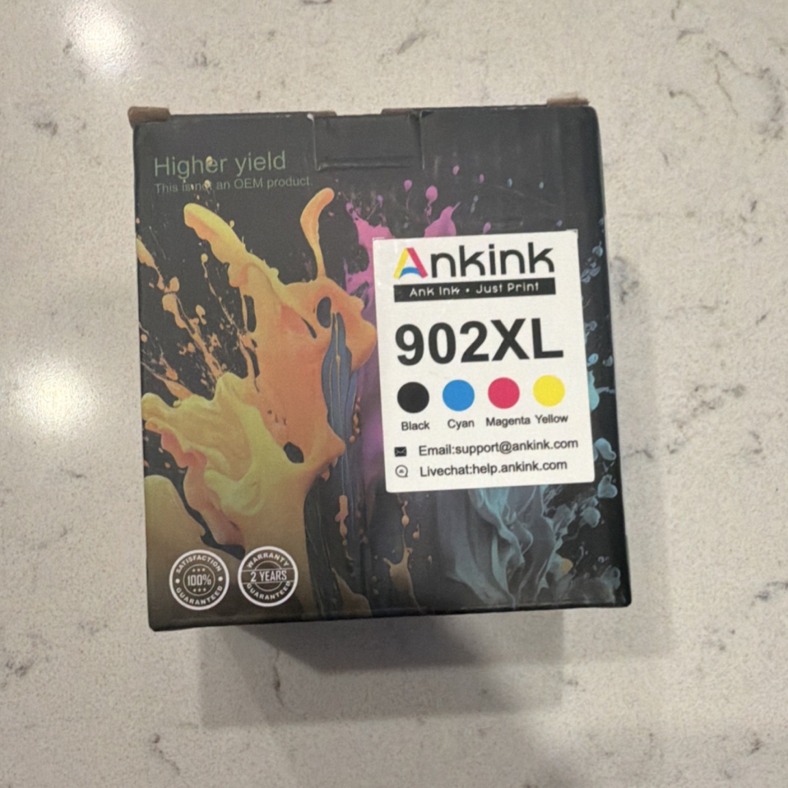 Ankink 902XL Compatible Inkjet Ink Cartridges for HP Black/Cyan/Magenta/Yellow