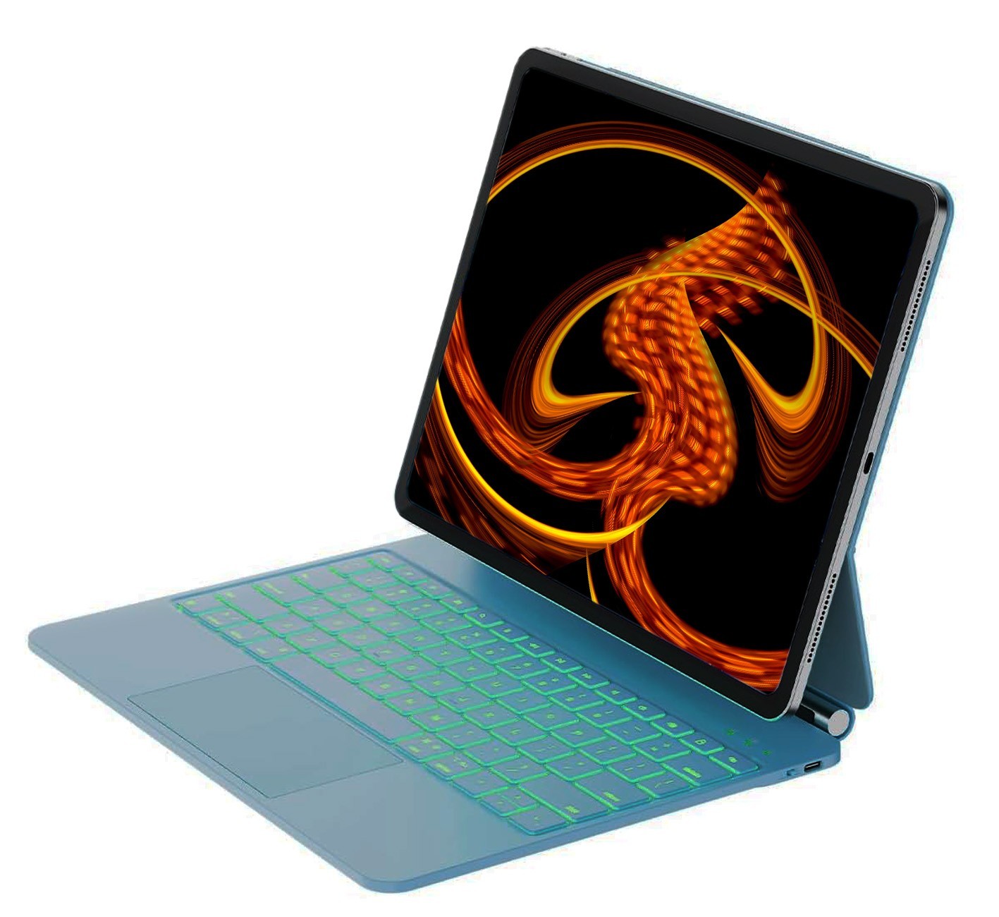 Keyboard/Trackpad/Case for iPad Air - 13"/12.9" - Backlite - Stain Resist - Blue