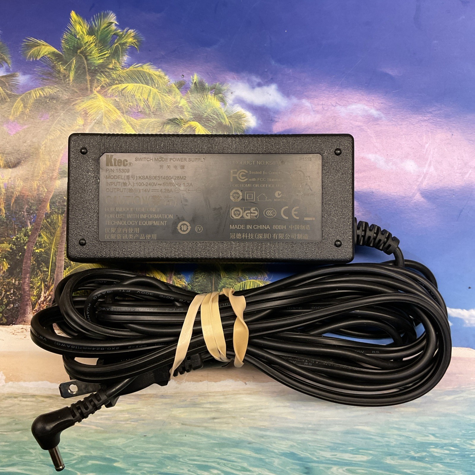 GENUINE KTEC SWITCH MODE POWER SUPPLY KSAS0651400428M2 AC ADAPTER 14V  4.28A
