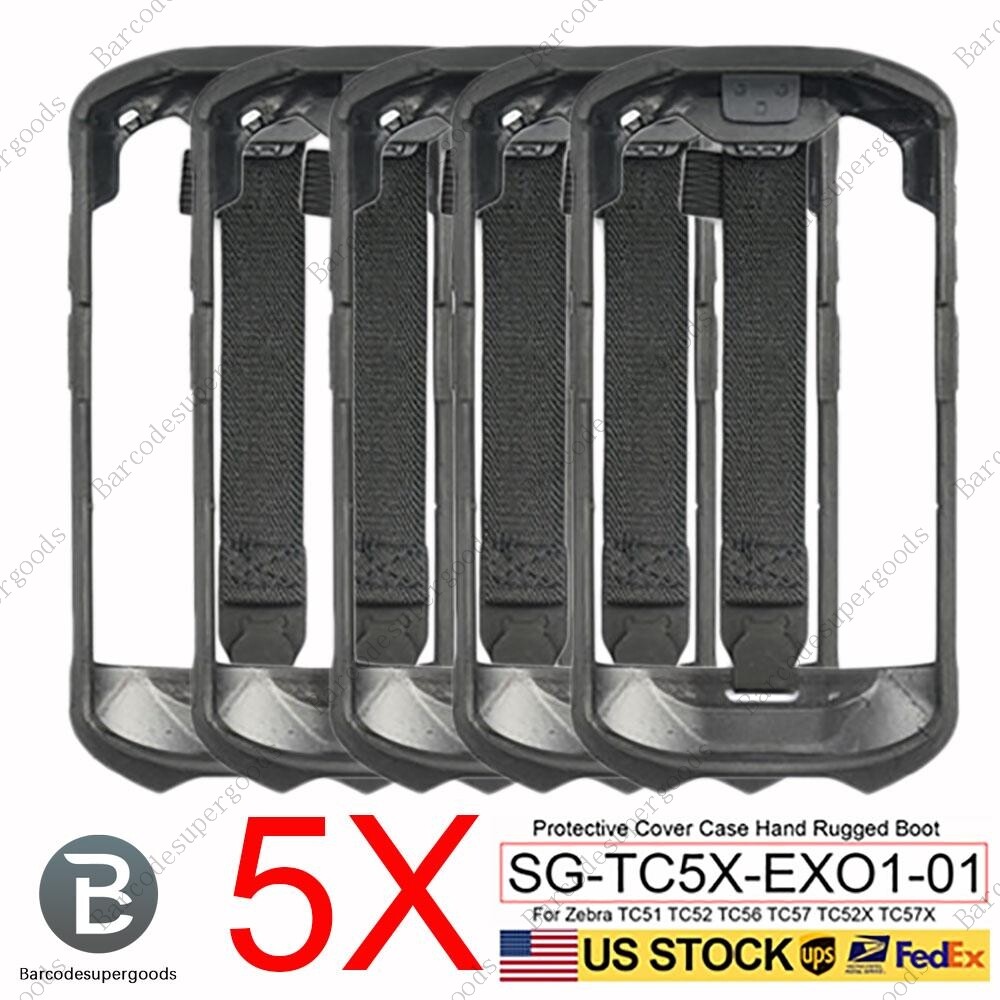 5Pcs Protective Case Hand Bumper Rugged Boot for Zebra TC51 510K TC52 TC56 TC57