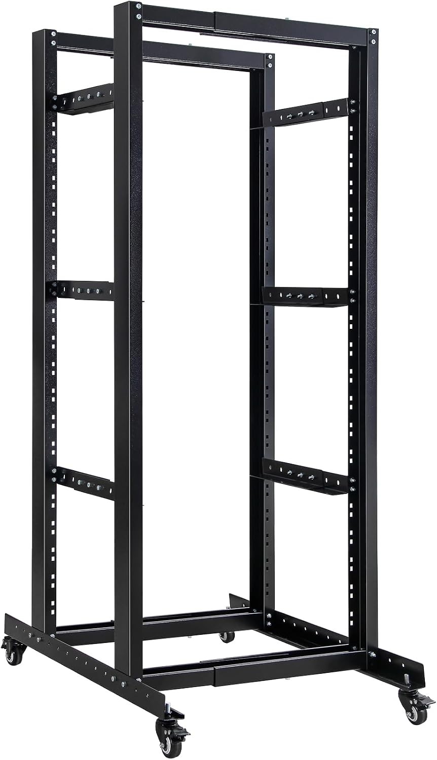 Adjustable Open Rack 27U 4 Post Open Frame 19-Inch Data Network Desktop