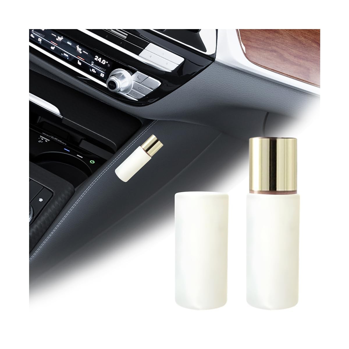 AUCELI Car Chapstick Holder, 2PCS Silicone Vehicles Upright Lip Balm Mount wi...