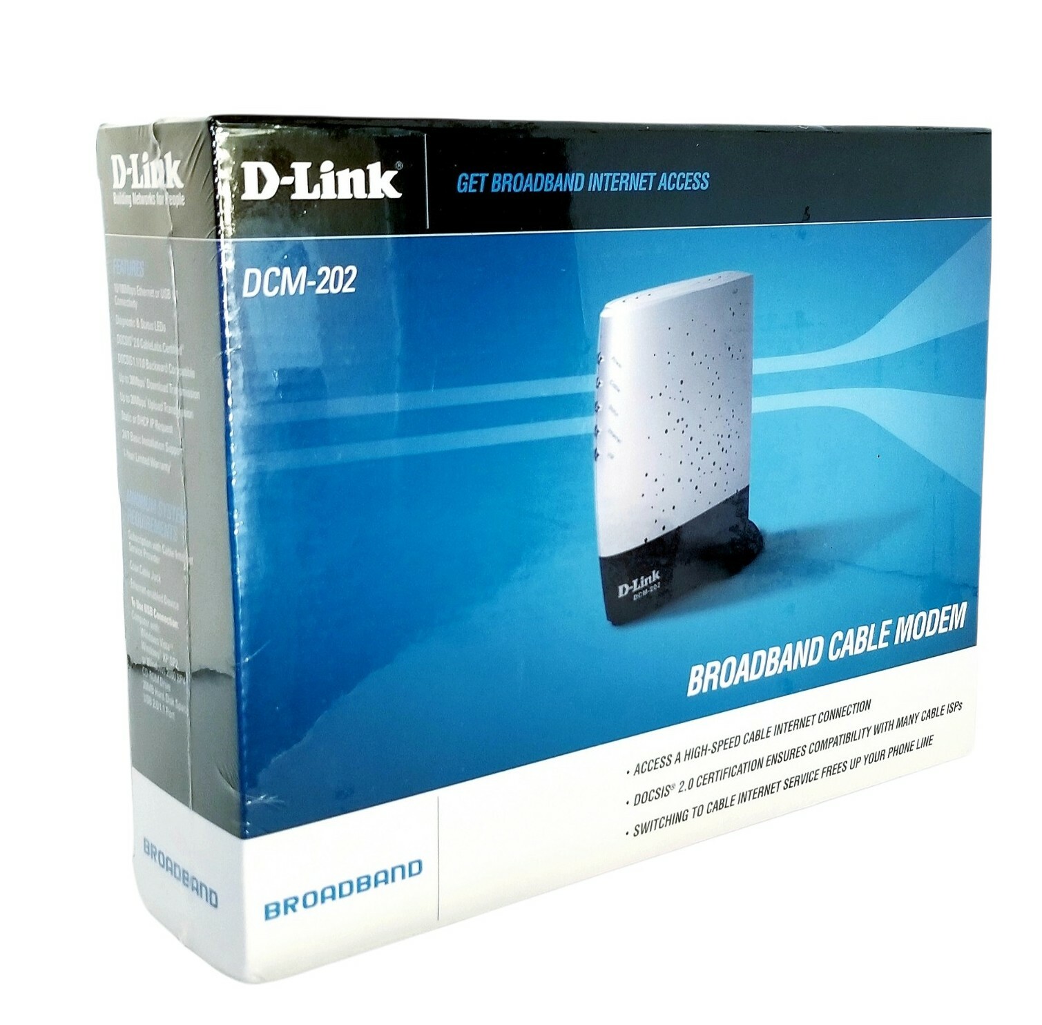 D-Link DCM-202 DOCSIS 2.0 USB Broadband Ethernet Cable Modem New Sealed 