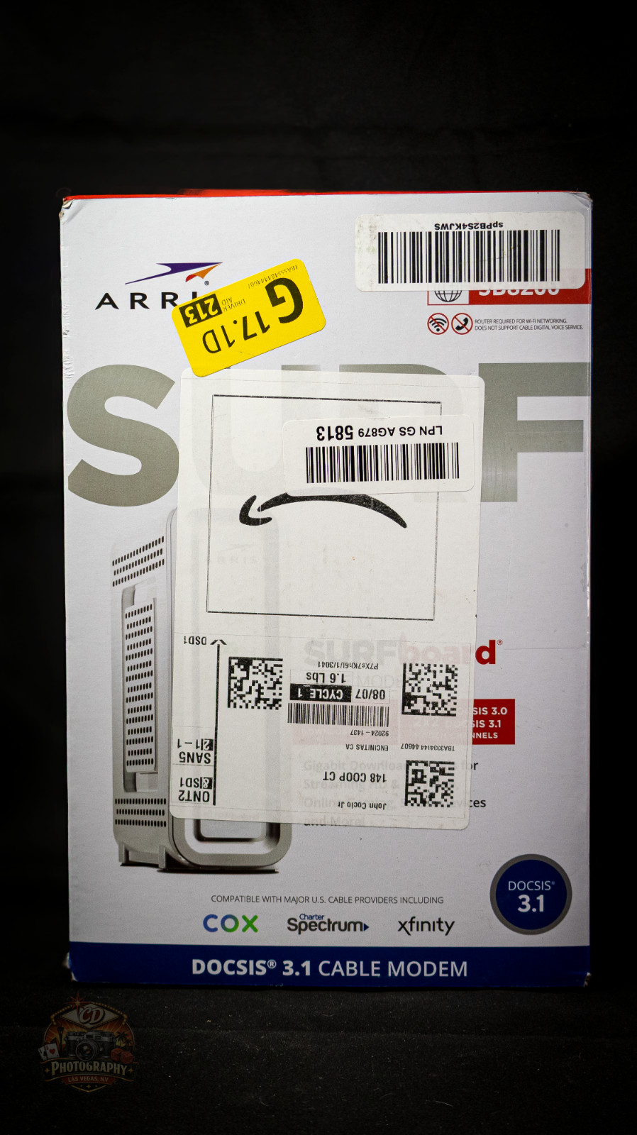 ARRIS SURFboard SB8200 DOCSIS 3.1 Cable Modem 2 Gigabit Ethernet Ports White